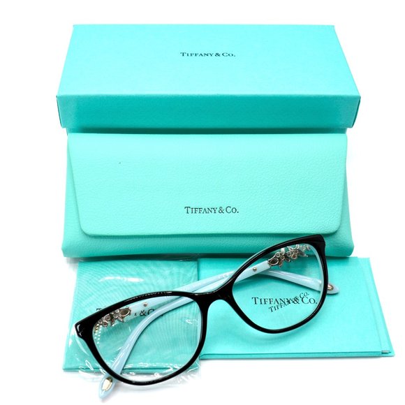 NEW TIFFANY&CO TF2144 8055 BLACK BLUE EYEGLASSES FRAME - Picture 5 of 8